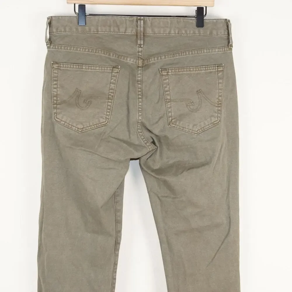 Adriano Goldschmied AG Kurabo Selvage Tellis Modern Slim Brown Jeans 32 x 34